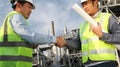 Two engineer oil industry Royalty Free Stock Photo