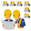 Two Engineers read drawing Royalty Free Stock Photo