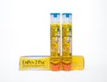 Two Epipens standing by box Royalty Free Stock Photo