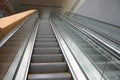 Two escalators going up and down Royalty Free Stock Photo