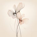 Delicate And Ethereal: A Minimalistic Composition Of Two Flowers