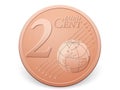 Two euro cent coin Royalty Free Stock Photo