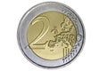 Two euro coin Royalty Free Stock Photo