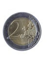 Two Euro Coin Royalty Free Stock Photo