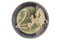 Two Euros Coin Royalty Free Stock Photo