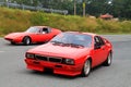 Two exotic Classic italian sports cars Royalty Free Stock Photo