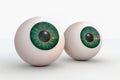 Two eyeballs in front of isolated background Royalty Free Stock Photo