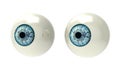 Two eyeballs isolated on white Royalty Free Stock Photo
