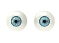 Two eyeballs on white Royalty Free Stock Photo