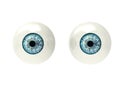 Two eyeballs on white