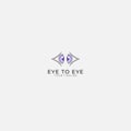 Two eyes logo stare eye violet Royalty Free Stock Photo