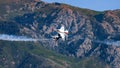 Two f16 Thunderbirds performing opposing knife edge pass.Hill AFB. Ogden, Utah, USA.