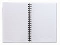 Two face open white notebook Royalty Free Stock Photo