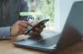 Two factor authentication concept. cyber security with biometrics authentication technology. Virtual safety shield icon while