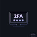 two factor authentication, 2FA vector icon Royalty Free Stock Photo