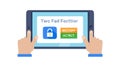 Two-Factor Authentication on Tablet, vector design Generative AI Royalty Free Stock Photo