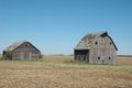 Two Faded Barns in Nebraska