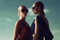 Two fashion models Royalty Free Stock Photo