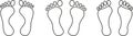 Two feet drawn, Two feet, foot care and podiatry logo