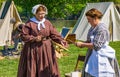 Two Female Confederate Reenactors Royalty Free Stock Photo