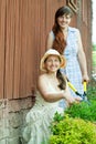 Two female florists Royalty Free Stock Photo
