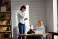 Two female friends at the cafe Royalty Free Stock Photo