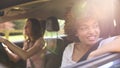 Two Female Friends Or Same Sex Couple In Car On Road Trip Vacation Together Royalty Free Stock Photo