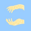 Two female hand, polygon Royalty Free Stock Photo
