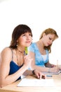 Two female students Royalty Free Stock Photo