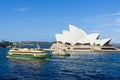 Two ferries in front of Sydney Opera House, Australia