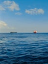 Two ferry in the ocean Royalty Free Stock Photo