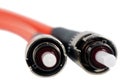 Two fiber optic connectors Royalty Free Stock Photo