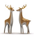 Two figurines of deers