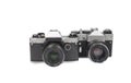 Two film camera old. Royalty Free Stock Photo