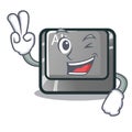 Two finger alt button isolated with the mascot Royalty Free Stock Photo