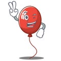 Two finger balloon character cartoon style