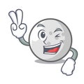 Two finger golf ball character cartoon Royalty Free Stock Photo