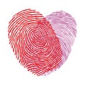 Two fingerprints in love