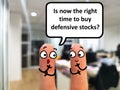 Finger art about stocks and investment Royalty Free Stock Photo