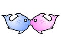 Two fish kissing Royalty Free Stock Photo