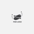 Two Fish Logo Vector, EPS 10 Royalty Free Stock Photo