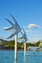 Two fish sculptures Cairns North-Queensland-Australia Royalty Free Stock Photo