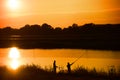 Two fishermans fishing