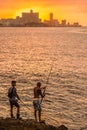 Two fishermen in Havana Royalty Free Stock Photo