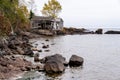 Two Fishhouse Beach, the famous abandoned fishing shelters on Lake Superior near Grand Marais Minnesota