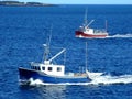 Two fishing boats Royalty Free Stock Photo