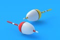 Two fishing floats. Accessories for hobby and leisure