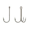 Two Fishing Hooks Icon Fisherman Equipment Sign