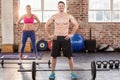 Two fit people working out Royalty Free Stock Photo