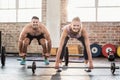 Two fit people working out Royalty Free Stock Photo